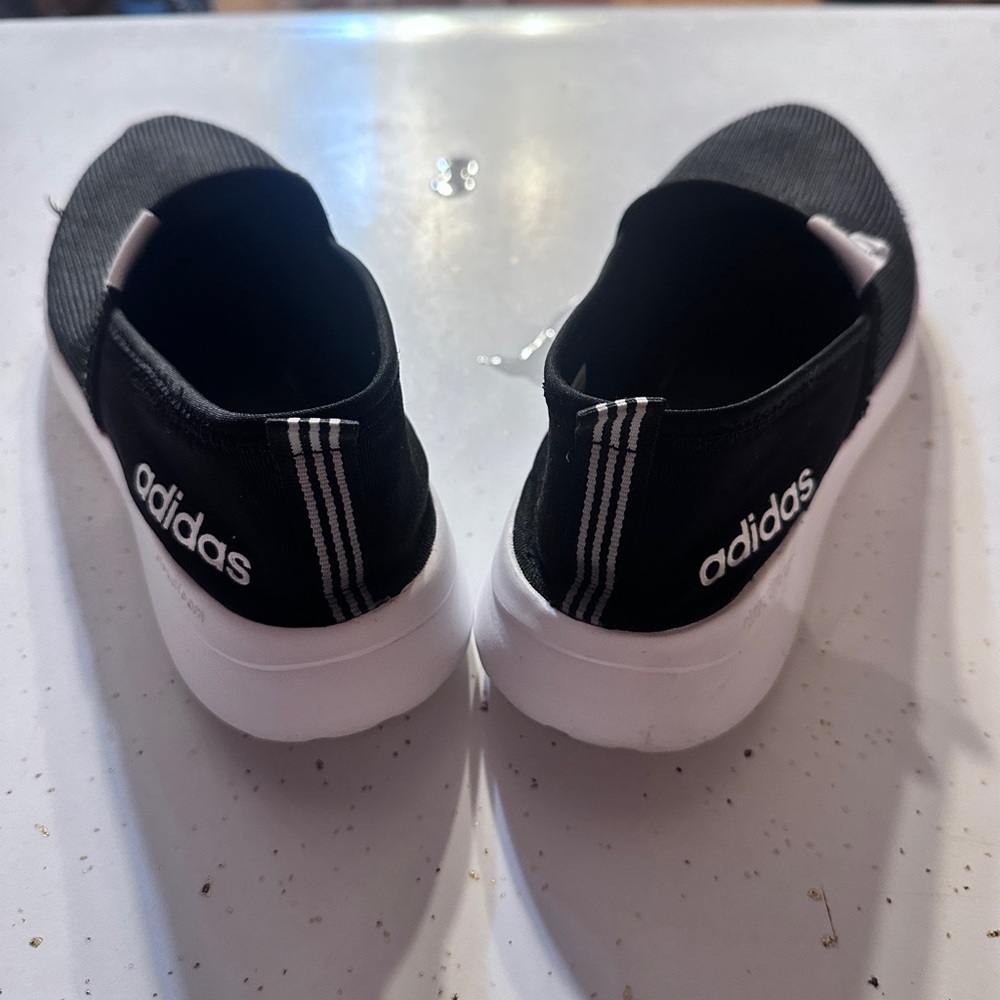 Adidas Black and White Sneakers Slip-On Design